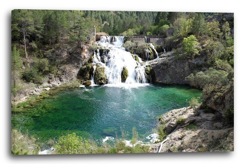 Tela cornice cascata scende - tela/cornice,