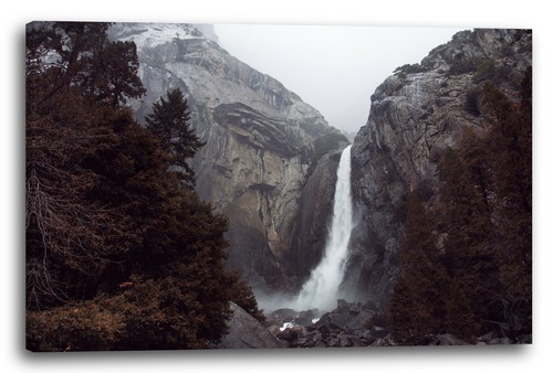 Tela cornice cascata roccia - tela/cornice,