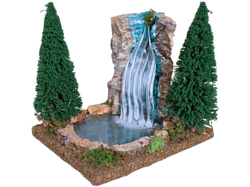 Laghetto alpino con cascata - alpino,
