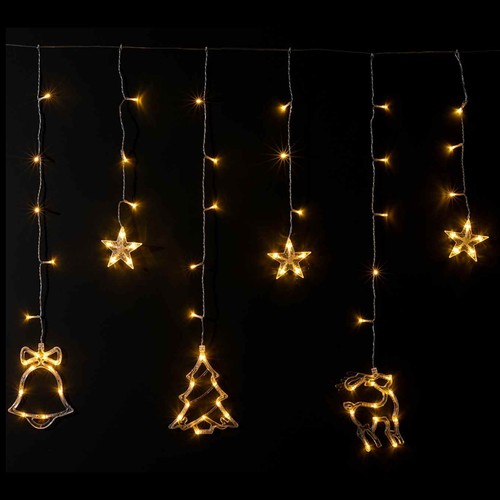 Cascata luminosa natale - luminosa, di