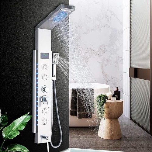 Led pannello doccia acciaio - led,