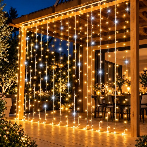 Tenda luminosa cascata maxi - tenda,